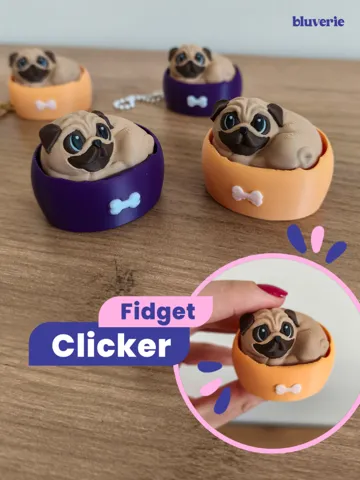 Objeto manipulable: Pug Fidget Clicker — vista de referencia 2