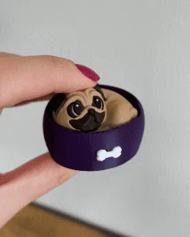 Objeto manipulable: Pug Fidget Clicker — vista de referencia 3
