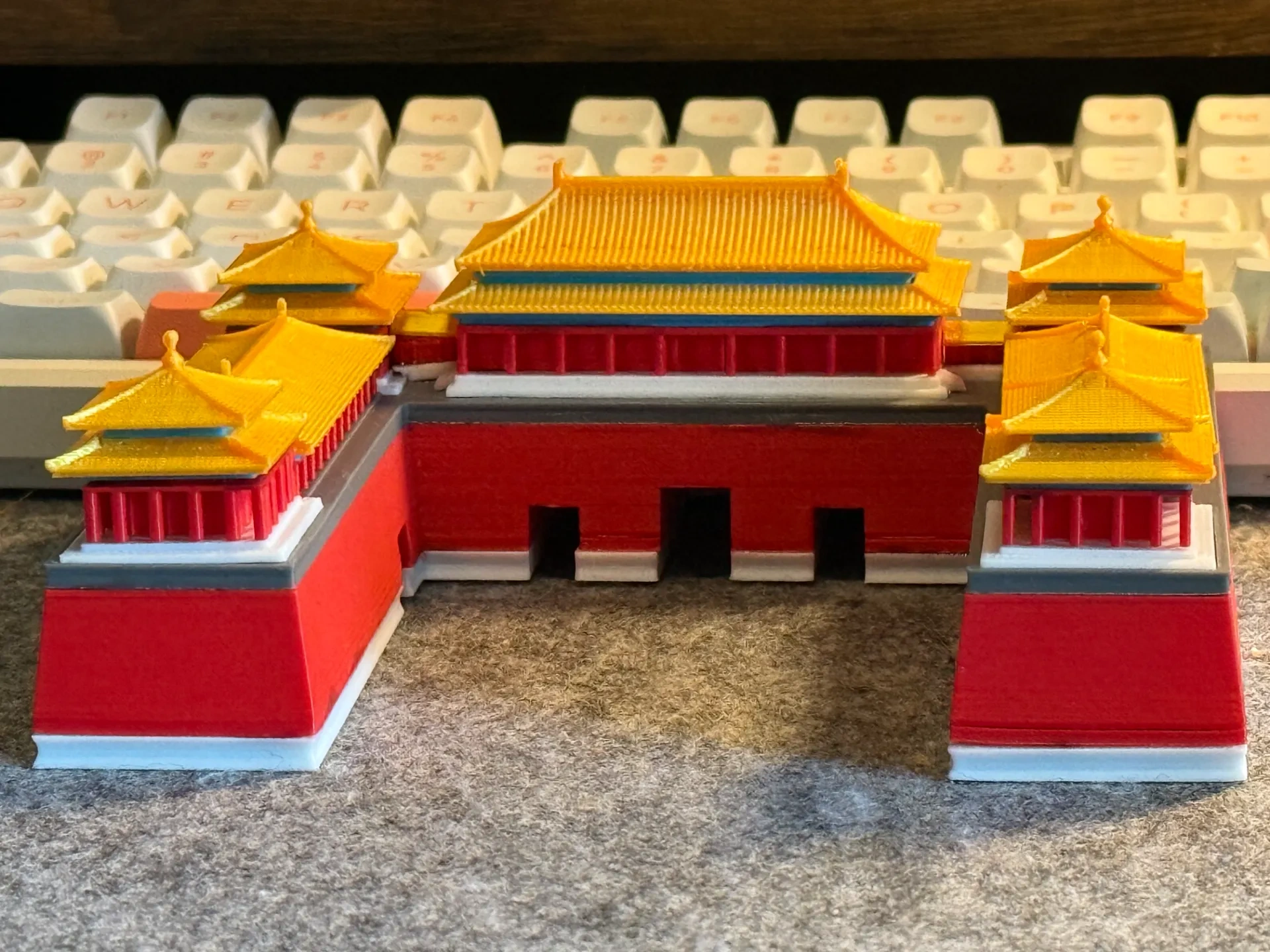Miniatura 3 do modelo 3D 【故国河山】紫禁城午门摆件（单色一体/多色分件）