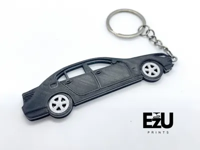 BMW E60 Keychain with Spinning Wheels