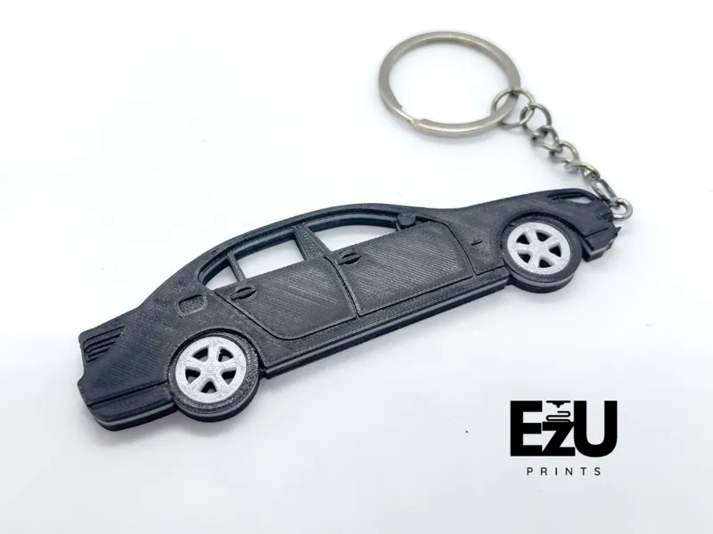 BMW E60 Keychain with Spinning Wheels