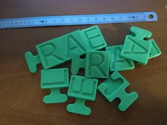Simple puzzle alphabet