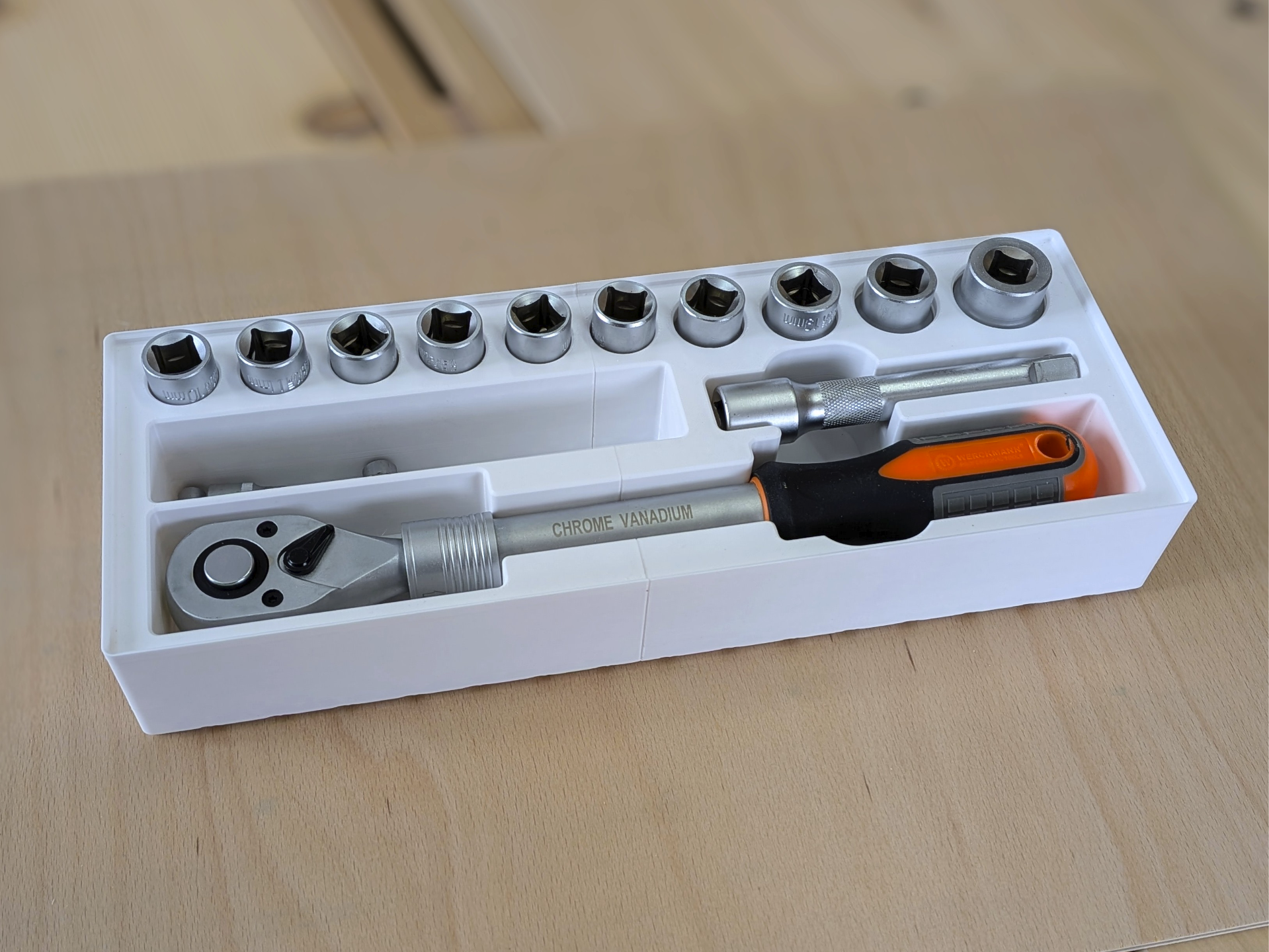 Gridfinity Telescopic Socket Set Bin