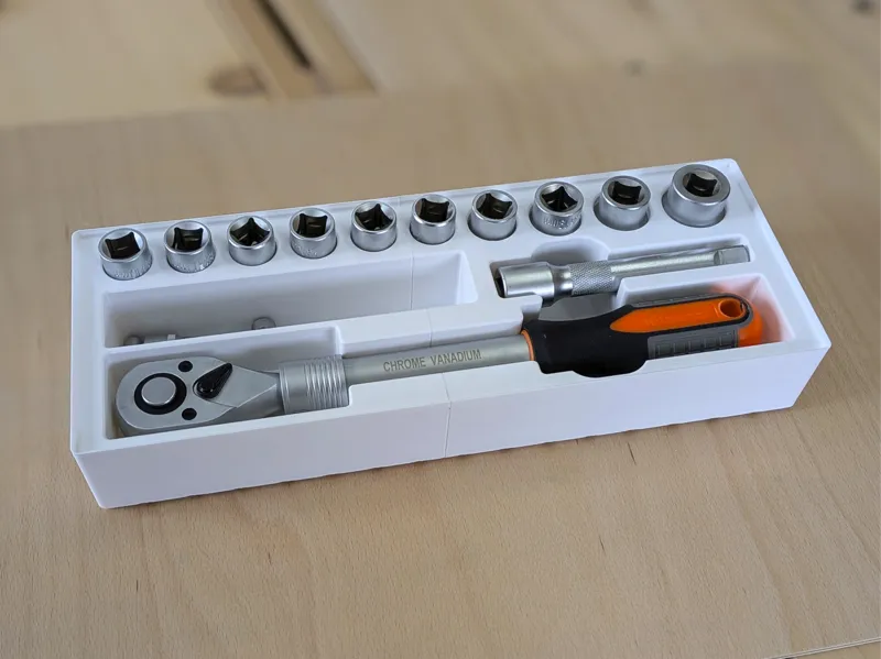 Gridfinity Telescopic Socket Set Bin
