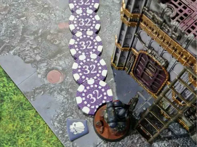 Poker Chip style movement tokens for Kill Team