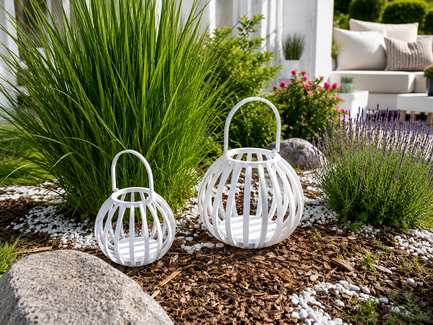 Garten / Wohnung Deko Vase mit Solaroption 