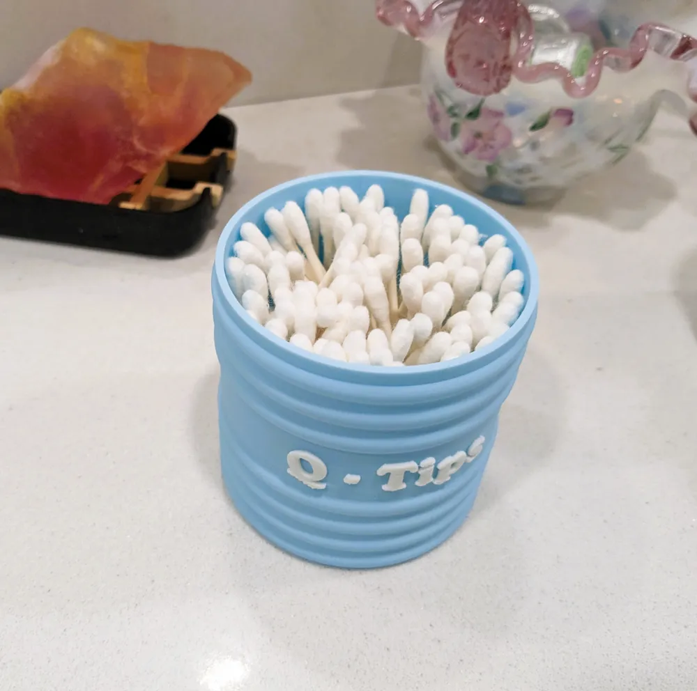 Decorative QTip holder for Bathroom Counter by Just_Josh MakerWorld