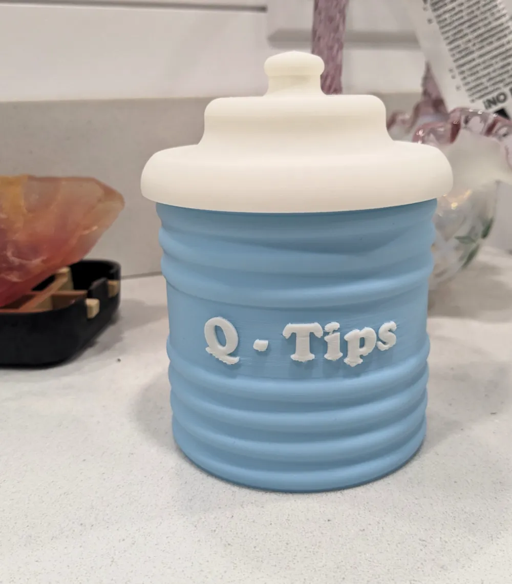 Decorative QTip holder for Bathroom Counter by Just_Josh MakerWorld