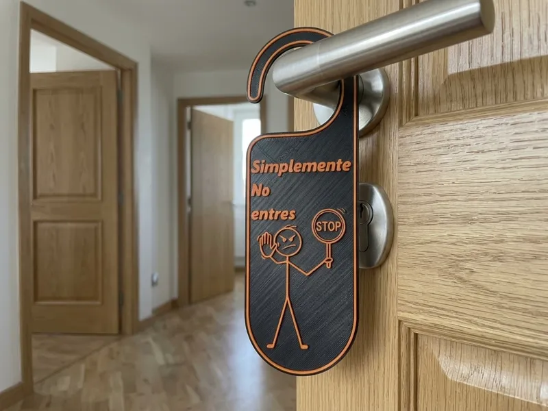 Colgador de Puerta "Simplemente No Entres"