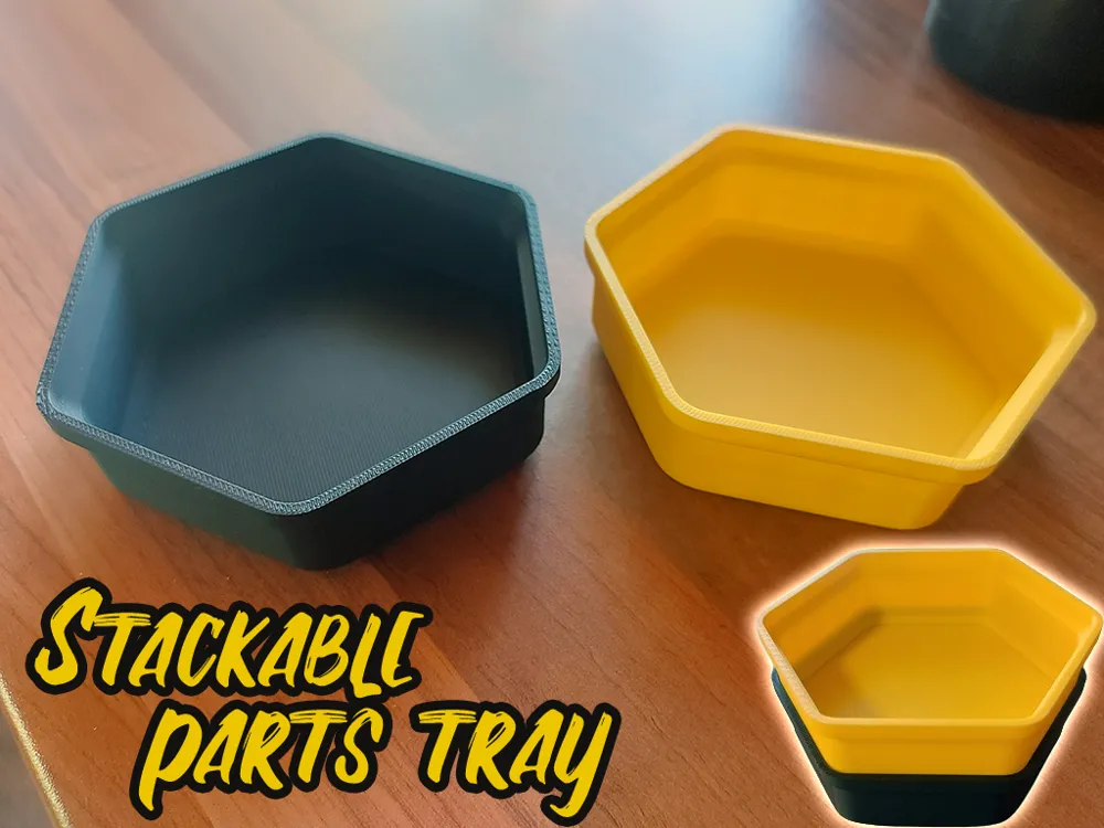Stackable Parts Tray - Hexagon by Allar3D - MakerWorld