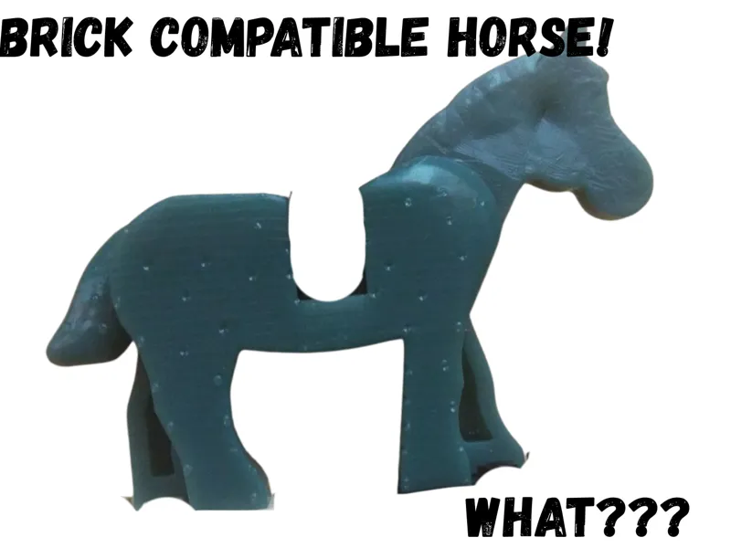 Brick compatible Horse (bending head)