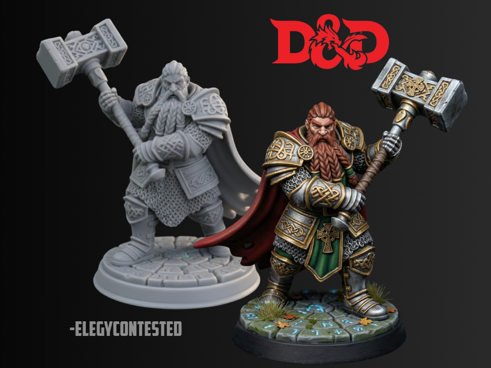DnD Ready - Dwarf Warrior (33mm)