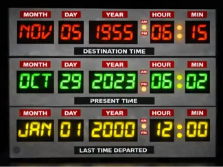 Back to the Future DeLorean Time Circuit Light Box