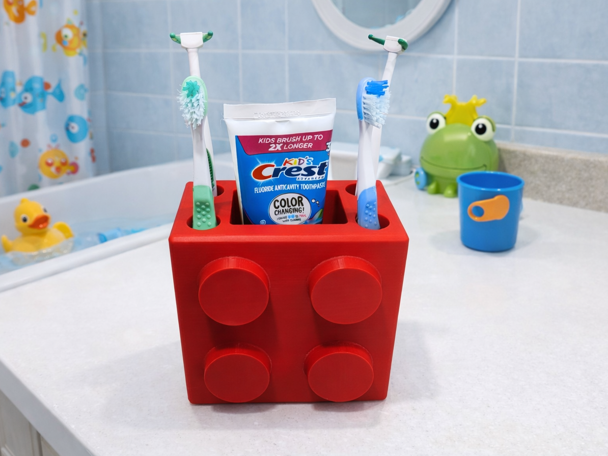Brick Kids Bathroom Organizer