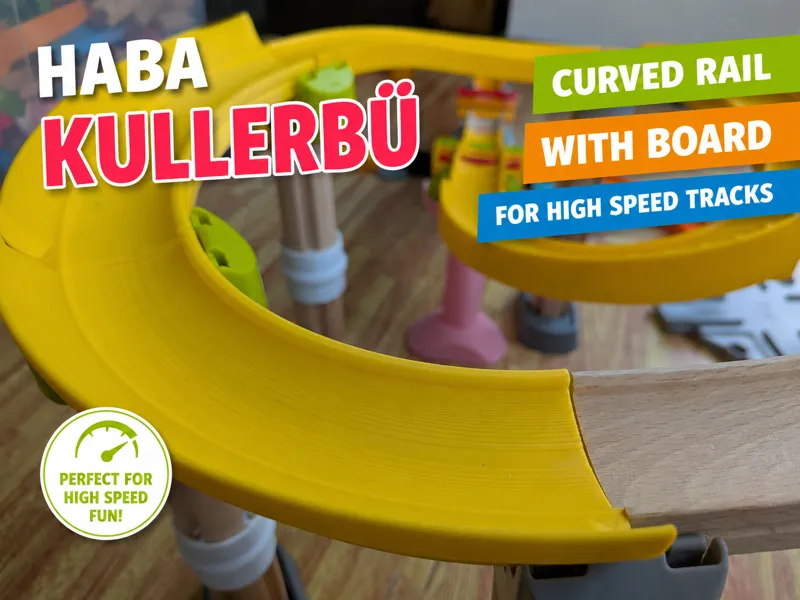 Haba Kullerbü Curved Rails with Side Wall