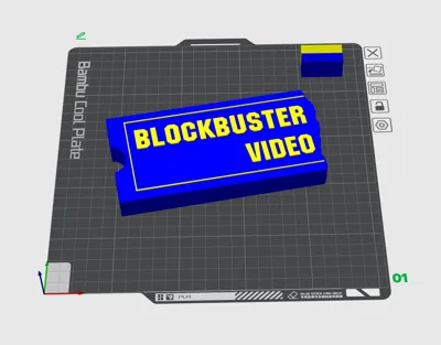 Blockbuster Video Logo Sign - Free 3D Print Model - MakerWorld