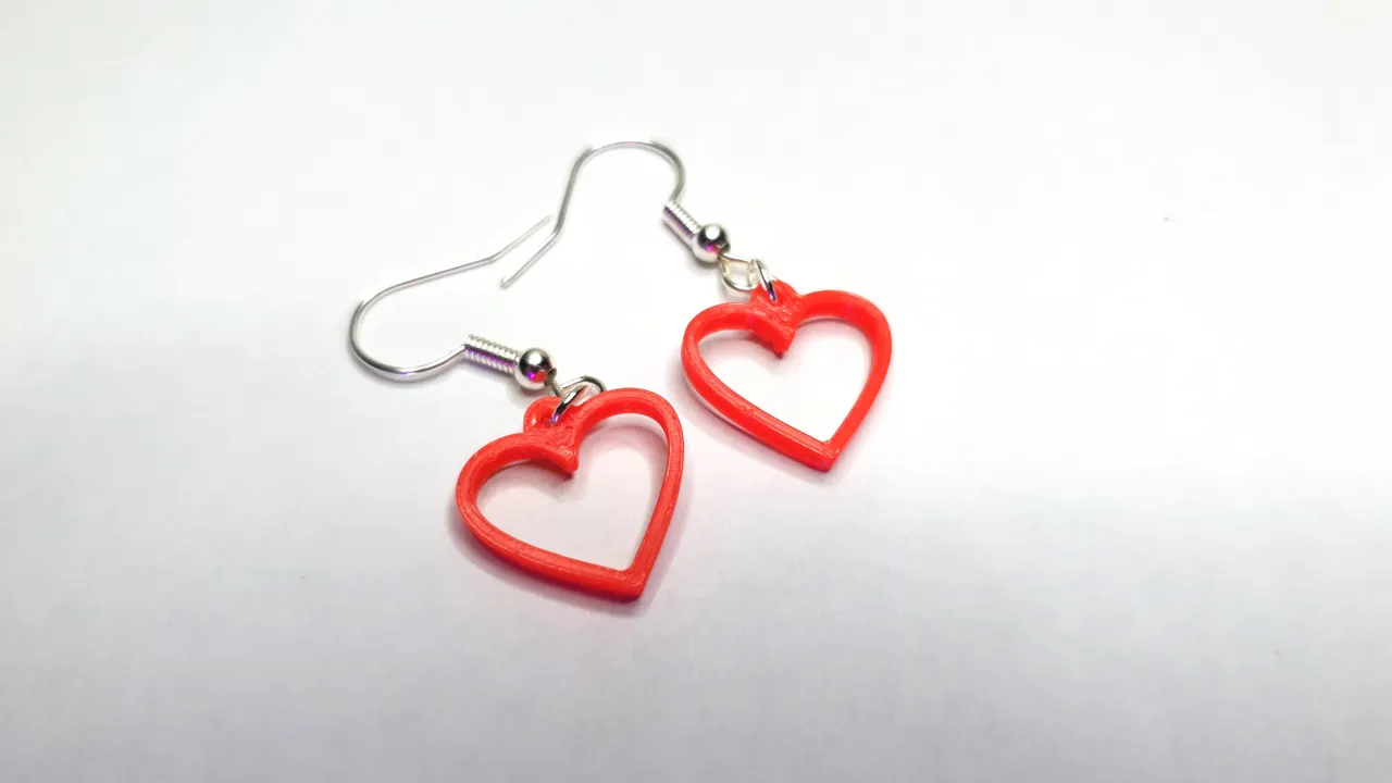 Simple Heart Earrings view 2