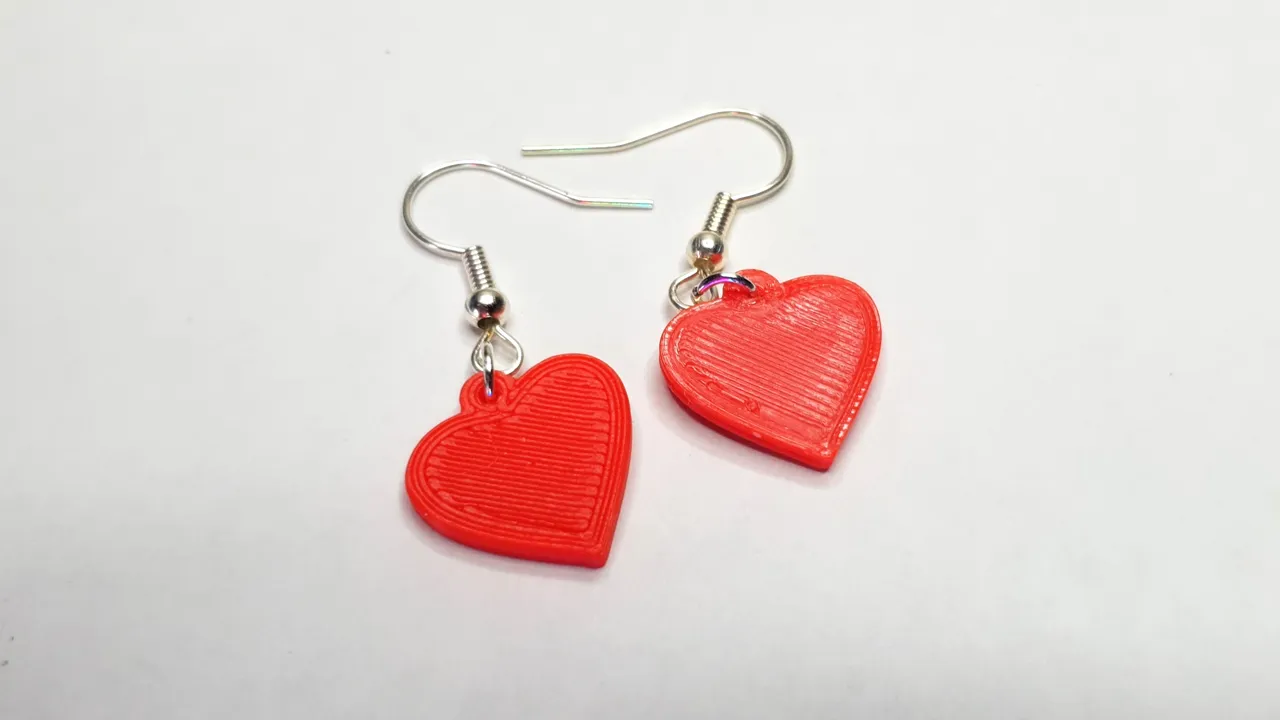 Simple Heart Earrings view 4