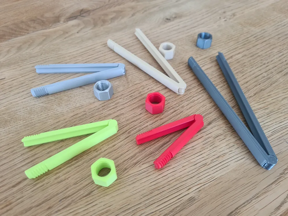 Screwed Bag Clips with Nut - Free 3D Print Model - MakerWorld