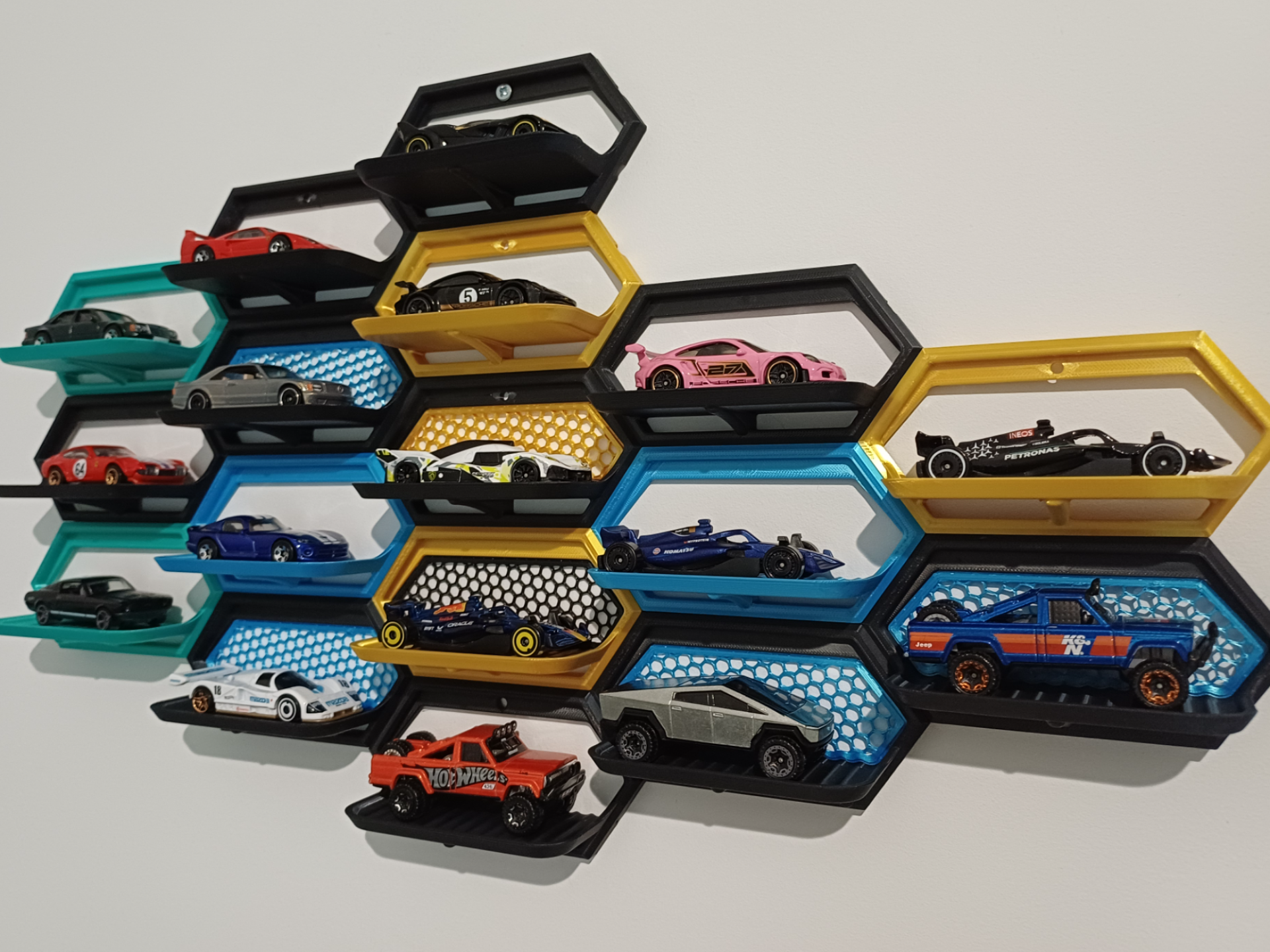 Display stand shelf bracket for toy cars 1/64
