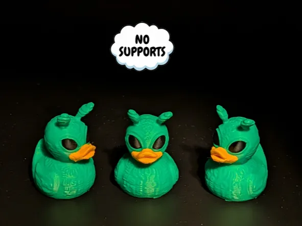 Cute Alien Rubber Duck - No Supports Needed