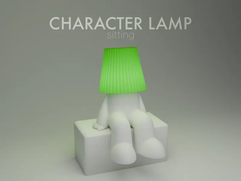 Character Lamp - Sitting (Bambu LED Kit)