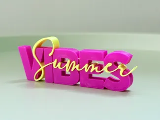 Schriftzug Summer Vibes