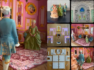 Salon Louis XV Diorama : Arrival of the Guests