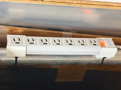 OA power strip holder (scaffolding pipe, single pipe, 48.6mm diameter) for Elecom