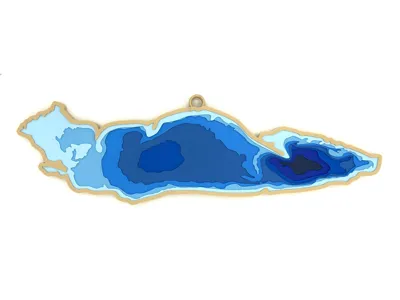 Lake Erie Depth Map Topographic - AMS
