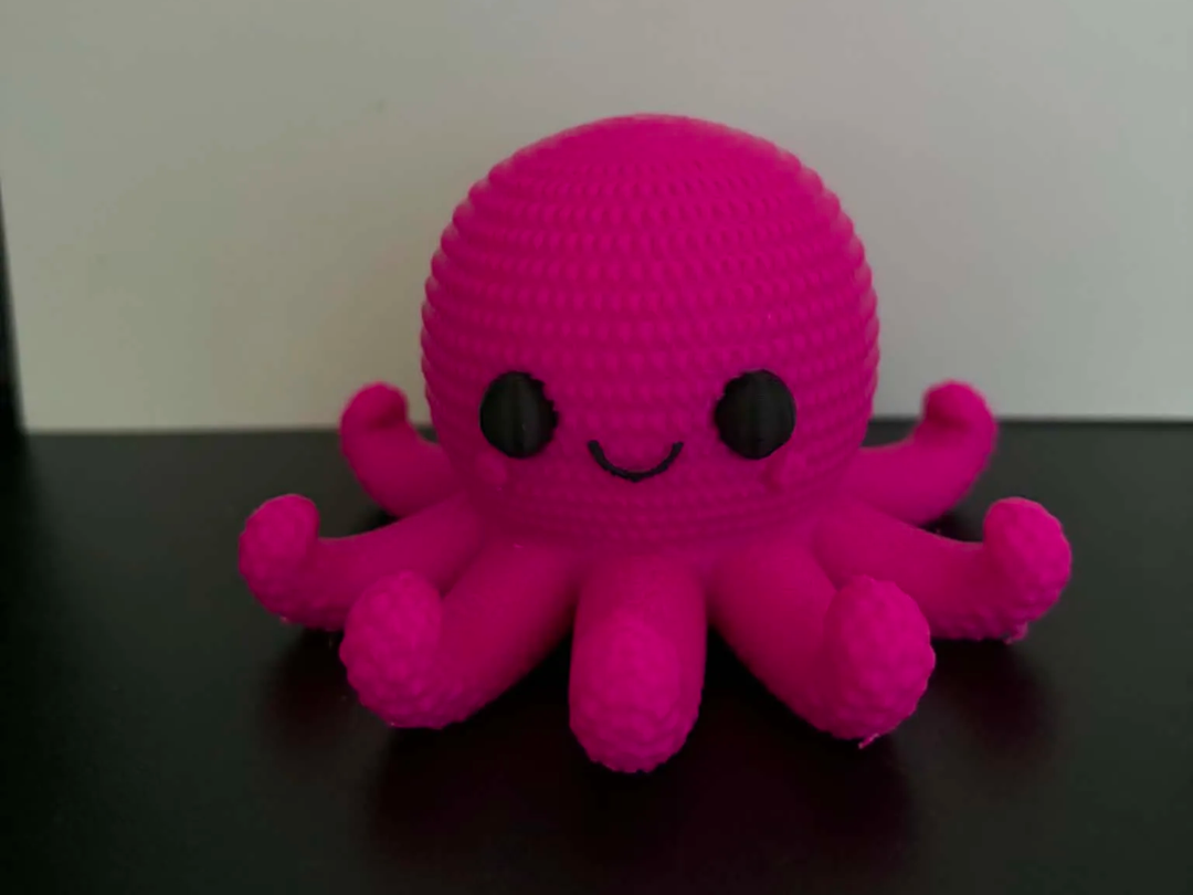 Cute Knitted Bubble Octopus -3D Printed Desk Buddy