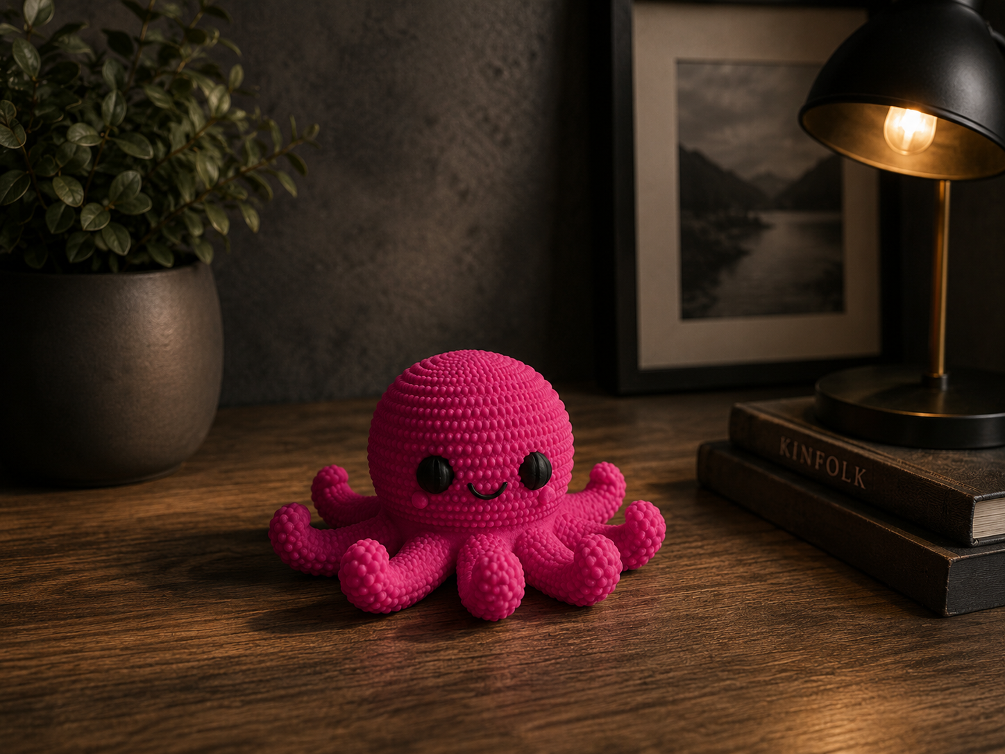 Cute Knitted Bubble Octopus -3D Printed Desk Buddy