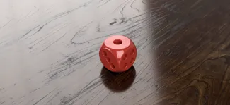 Dice in single material but clear dots