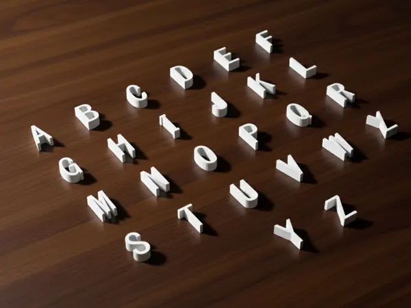 Alphabet complet style épuré
