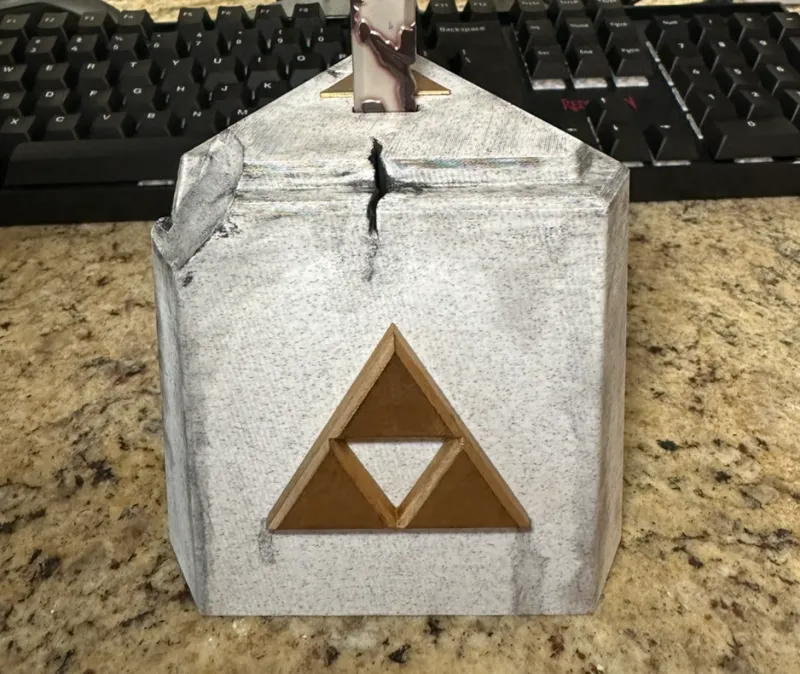 Legend of Zelda Worn Master Sword Triforce Base
