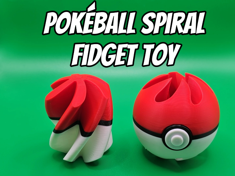 Pokeball Spiral Passthrough Fidget Toy - No AMS
