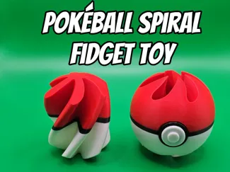 Pokeball Spiral Passthrough Fidget Toy - No AMS