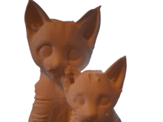 Katzenmutter mit Kind