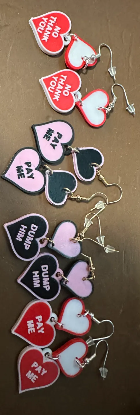 Anti-Valentines Day Earrings