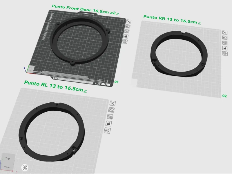Fiat Punto - Linea - 199 Chasis Speaker Spacer.