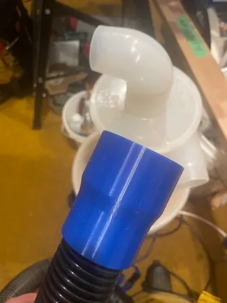 1-7/8" Dewalt hose adapter to Oneida  2-1/4"