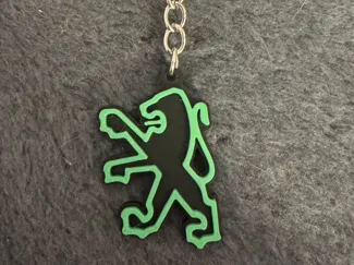 Llavero Peugeot (Logo 1975-1998 / Estilo Años 80)