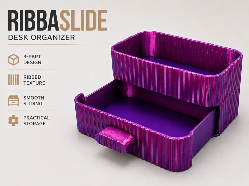 RibbaSlide Drawer – Desk Organizer