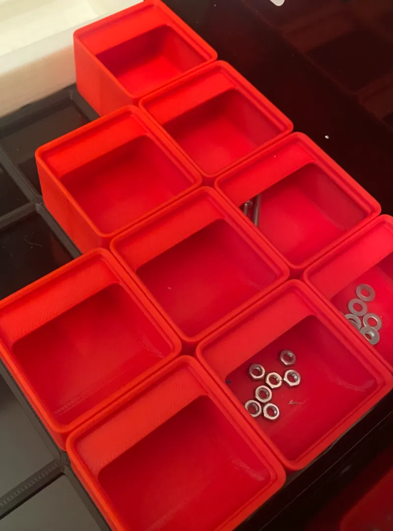 1x1 Gridfinity box with label