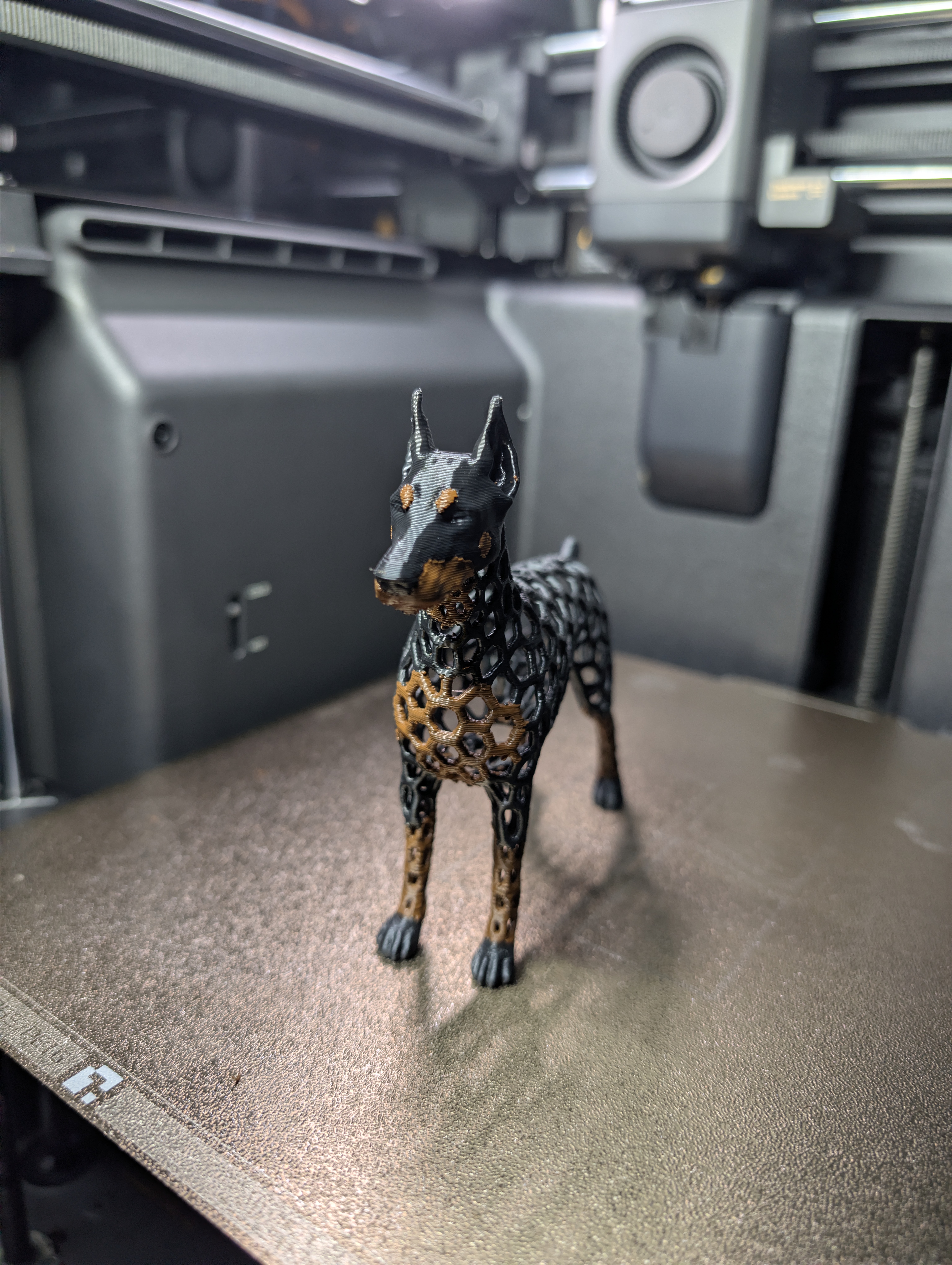 Voronoi Doberman Pinscher Figure -X2D- zero waste - 1