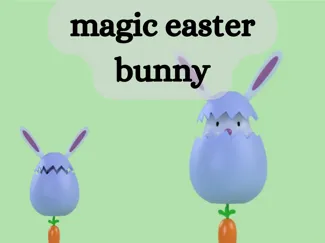Magic Easter Bunny With Egg Ehell - (NO AMS need)