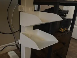 Desk leg mount storage