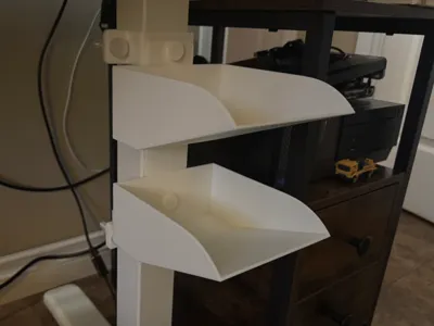 Desk leg mount storage