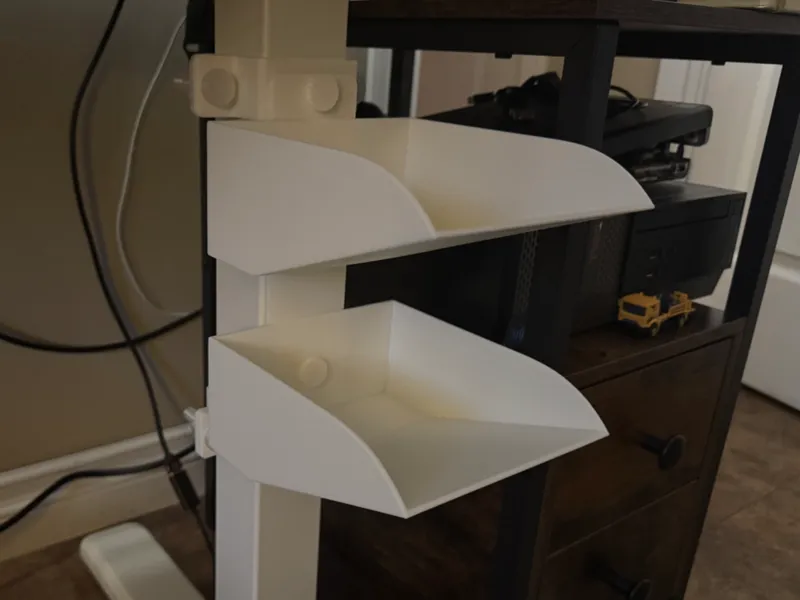 Desk leg mount storage