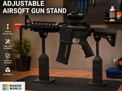 Adjustable Airsoft Rifle Stand
